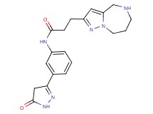 N-[3-(5-oxo-4,5-dihydro-1H-pyrazol-3-yl)phenyl]-3-(5,6,7,8-tetrahydro-4H-pyrazolo[1,5-a][1,4]diazepin-2-yl)propanamide hydrochloride