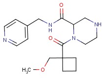 1-{[1-(methoxymethyl)cyclobutyl]carbonyl}-N-(4-pyridinylmethyl)-2-piperazinecarboxamide