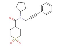 N-cyclopentyl-N-(3-phenylprop-2-yn-1-yl)tetrahydro-2H-thiopyran-4-carboxamide 1,1-dioxide