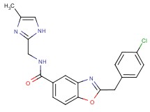 2-(4-chlorobenzyl)-N-[(4-methyl-1H-imidazol-2-yl)methyl]-1,3-benzoxazole-5-carboxamide