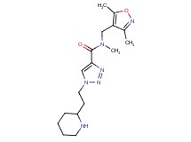 N-[(3,5-dimethylisoxazol-4-yl)methyl]-N-methyl-1-(2-piperidin-2-ylethyl)-1H-1,2,3-triazole-4-carboxamide