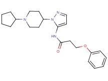 N-[1-(1-cyclopentyl-4-piperidinyl)-1H-pyrazol-5-yl]-3-phenoxypropanamide