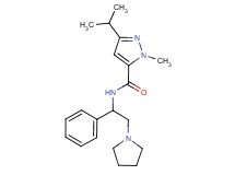 3-isopropyl-1-methyl-N-[1-phenyl-2-(1-pyrrolidinyl)ethyl]-1H-pyrazole-5-carboxamide