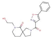 7-(2-hydroxyethyl)-2-[(5-phenylisoxazol-3-yl)carbonyl]-2,7-diazaspiro[4.5]decan-6-one