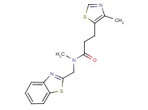 N-(1,3-benzothiazol-2-ylmethyl)-N-methyl-3-(4-methyl-1,3-thiazol-5-yl)propanamide