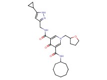 N-cyclooctyl-N'-[(5-cyclopropyl-1H-pyrazol-3-yl)methyl]-4-oxo-1-(tetrahydro-2-furanylmethyl)-1,4-dihydro-3,5-pyridinedicarboxamide
