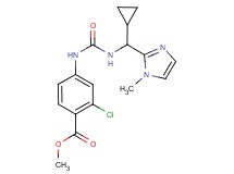 methyl 2-chloro-4-[({[cyclopropyl(1-methyl-1H-imidazol-2-yl)methyl]amino}carbonyl)amino]benzoate