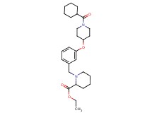 ethyl 1-(3-{[1-(cyclohexylcarbonyl)-4-piperidinyl]oxy}benzyl)-2-piperidinecarboxylate