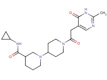 N-cyclopropyl-1'-[(2-methyl-6-oxo-1,6-dihydropyrimidin-5-yl)acetyl]-1,4'-bipiperidine-3-carboxamide