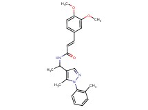 (2E)-3-(3,4-dimethoxyphenyl)-N-{1-[5-methyl-1-(2-methylphenyl)-1H-pyrazol-4-yl]ethyl}acrylamide