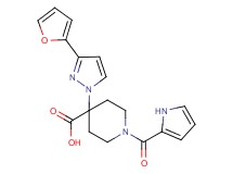 4-[3-(2-furyl)-1H-pyrazol-1-yl]-1-(1H-pyrrol-2-ylcarbonyl)piperidine-4-carboxylic acid