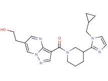 2-[3-({3-[1-(cyclopropylmethyl)-1H-imidazol-2-yl]piperidin-1-yl}carbonyl)pyrazolo[1,5-a]pyrimidin-6-yl]ethanol