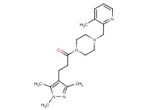 1-[(3-methyl-2-pyridinyl)methyl]-4-[3-(1,3,5-trimethyl-1H-pyrazol-4-yl)propanoyl]piperazine