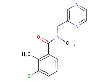 3-chloro-N,2-dimethyl-N-(pyrazin-2-ylmethyl)benzamide