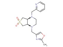 (4aS*,7aR*)-1-[(2-methyl-1,3-oxazol-4-yl)methyl]-4-(2-pyridinylmethyl)octahydrothieno[3,4-b]pyrazine 6,6-dioxide
