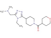 ({4-ethyl-5-[1-(tetrahydro-2H-pyran-4-ylcarbonyl)piperidin-4-yl]-4H-1,2,4-triazol-3-yl}methyl)dimethylamine