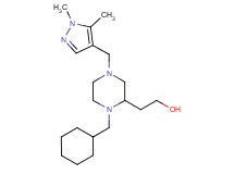 2-{1-(cyclohexylmethyl)-4-[(1,5-dimethyl-1H-pyrazol-4-yl)methyl]-2-piperazinyl}ethanol