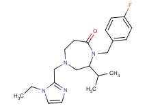 1-[(1-ethyl-1H-imidazol-2-yl)methyl]-4-(4-fluorobenzyl)-3-isopropyl-1,4-diazepan-5-one