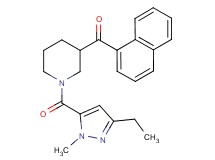 {1-[(3-ethyl-1-methyl-1H-pyrazol-5-yl)carbonyl]-3-piperidinyl}(1-naphthyl)methanone