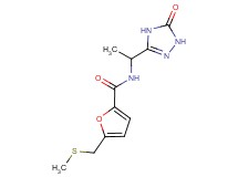 5-[(methylthio)methyl]-N-[1-(5-oxo-4,5-dihydro-1H-1,2,4-triazol-3-yl)ethyl]-2-furamide