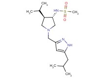 N-{(3S*,4R*)-1-[(5-isobutyl-1H-pyrazol-3-yl)methyl]-4-isopropyl-3-pyrrolidinyl}methanesulfonamide