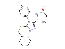 N-{[5-[(cyclohexylmethyl)thio]-4-(4-fluorophenyl)-4H-1,2,4-triazol-3-yl]methyl}propanamide
