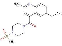 6-ethyl-2-methyl-4-{[4-(methylsulfonyl)-1-piperazinyl]carbonyl}quinoline