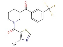 {1-[(4-methyl-1,3-thiazol-5-yl)carbonyl]-3-piperidinyl}[3-(trifluoromethyl)phenyl]methanone