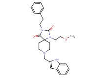8-(1H-indol-2-ylmethyl)-1-(2-methoxyethyl)-3-(2-phenylethyl)-1,3,8-triazaspiro[4.5]decane-2,4-dione