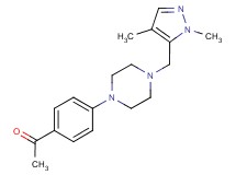 1-(4-{4-[(1,4-dimethyl-1H-pyrazol-5-yl)methyl]piperazin-1-yl}phenyl)ethanone