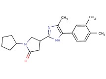 1-cyclopentyl-4-[5-(3,4-dimethylphenyl)-4-methyl-1H-imidazol-2-yl]-2-pyrrolidinone