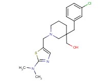 (3-(3-chlorobenzyl)-1-{[2-(dimethylamino)-1,3-thiazol-5-yl]methyl}-3-piperidinyl)methanol