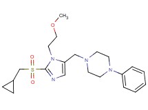 1-{[2-[(cyclopropylmethyl)sulfonyl]-1-(2-methoxyethyl)-1H-imidazol-5-yl]methyl}-4-phenylpiperazine