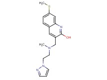 3-({methyl[2-(1H-pyrazol-1-yl)ethyl]amino}methyl)-7-(methylthio)-2-quinolinol