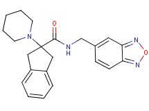N-(2,1,3-benzoxadiazol-5-ylmethyl)-2-(1-piperidinyl)-2-indanecarboxamide