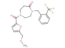 1-[5-(methoxymethyl)-2-furoyl]-4-[2-(trifluoromethyl)benzyl]-1,4-diazepan-5-one