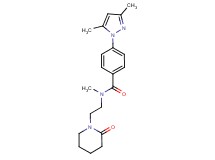 4-(3,5-dimethyl-1H-pyrazol-1-yl)-N-methyl-N-[2-(2-oxo-1-piperidinyl)ethyl]benzamide