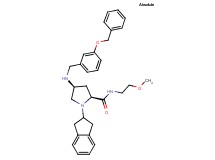 (4S)-4-{[3-(benzyloxy)benzyl]amino}-1-(2,3-dihydro-1H-inden-2-yl)-N-(2-methoxyethyl)-L-prolinamide