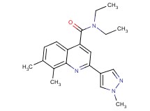N,N-diethyl-7,8-dimethyl-2-(1-methyl-1H-pyrazol-4-yl)quinoline-4-carboxamide