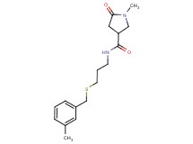 1-methyl-N-{3-[(3-methylbenzyl)thio]propyl}-5-oxopyrrolidine-3-carboxamide