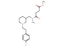 methyl 4-[({1-[2-(4-fluorophenyl)ethyl]-3-piperidinyl}methyl)(methyl)amino]-4-oxobutanoate