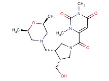 6-{[(3R*,4R*)-3-{[(2R*,6S*)-2,6-dimethylmorpholin-4-yl]methyl}-4-(hydroxymethyl)pyrrolidin-1-yl]carbonyl}-1,3-dimethylpyrimidine-2,4(1H,3H)-dione