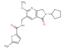 N-[(6-cyclopentyl-2-methoxy-5-oxo-6,7-dihydro-5H-pyrrolo[3,4-b]pyridin-3-yl)methyl]-5-methylthiophene-2-carboxamide