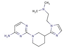 2-(3-{1-[2-(dimethylamino)ethyl]-1H-imidazol-2-yl}piperidin-1-yl)pyrimidin-4-amine