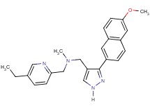 1-(5-ethyl-2-pyridinyl)-N-{[3-(6-methoxy-2-naphthyl)-1H-pyrazol-4-yl]methyl}-N-methylmethanamine