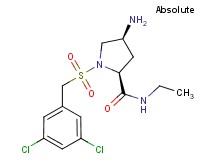 (4S)-4-amino-1-[(3,5-dichlorobenzyl)sulfonyl]-N-ethyl-L-prolinamide