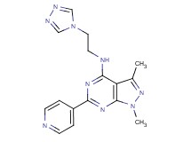 1,3-dimethyl-6-(4-pyridinyl)-N-[2-(4H-1,2,4-triazol-4-yl)ethyl]-1H-pyrazolo[3,4-d]pyrimidin-4-amine
