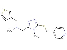 N-methyl-1-{4-methyl-5-[(4-pyridinylmethyl)thio]-4H-1,2,4-triazol-3-yl}-N-(3-thienylmethyl)methanamine