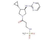 N-{3-[(3S*,4R*)-3-cyclopropyl-4-(2-pyrimidinylamino)-1-pyrrolidinyl]-3-oxopropyl}methanesulfonamide