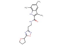 3,5,7-trimethyl-N-{2-[5-(tetrahydro-2-furanyl)-1,2,4-oxadiazol-3-yl]ethyl}-1H-indole-2-carboxamide